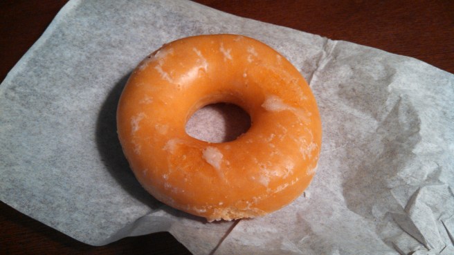 a Krispy Kreme donut
